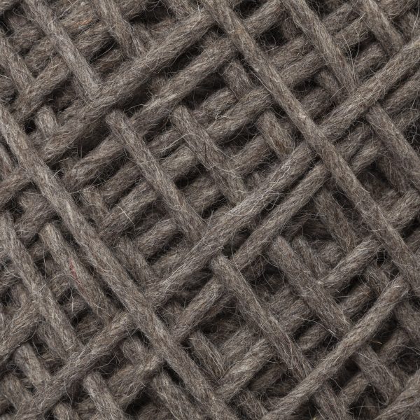 Allium Dark Brown Handwoven Wool Cylindrical Pouf 4