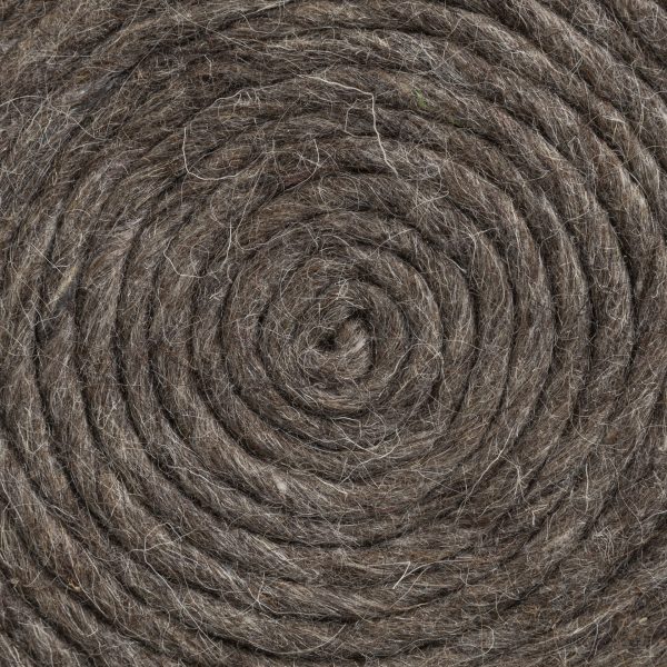 Allium Dark Brown Handwoven Wool Cylindrical Pouf 5