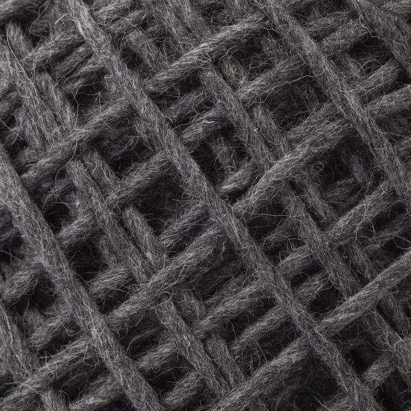 Allium Dark Gray Handwoven Wool Cylindrical Pouf 7