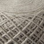 Allium Oatmeal Handwoven Wool Cylindrical Pouf