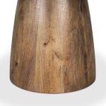 Allyson 42" Round Brown Wood Pedestal w/ Pink Marble Top Dining Table