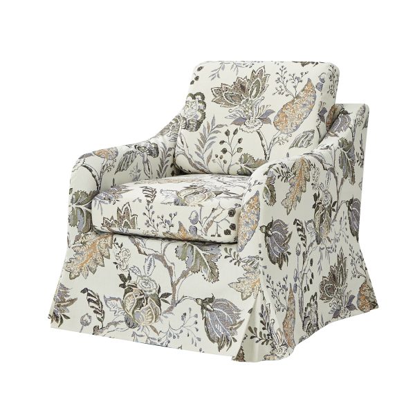 Alois Floral Jeacobean Swivel Accent Chair 1