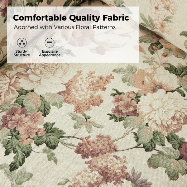 Alois Floral Print Slipcover Swivel Accent Chair 3