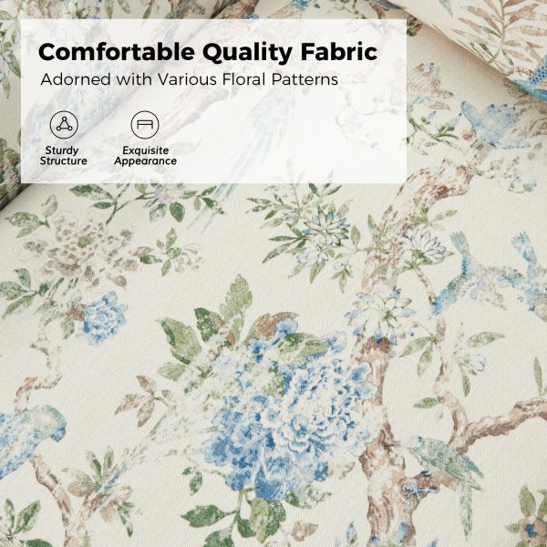 Alois Floral Slipcover Swivel Accent Chair 3