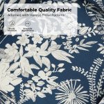 Alois Navy Floral Slipcover Swivel Accent Chair