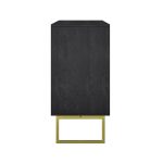 Aloisius Black Sunburst 4-Door Modern Sideboard Storage Cabinet 9 Aloisius Black Sunburst 4-Door Modern Sideboard Storage Cabinet