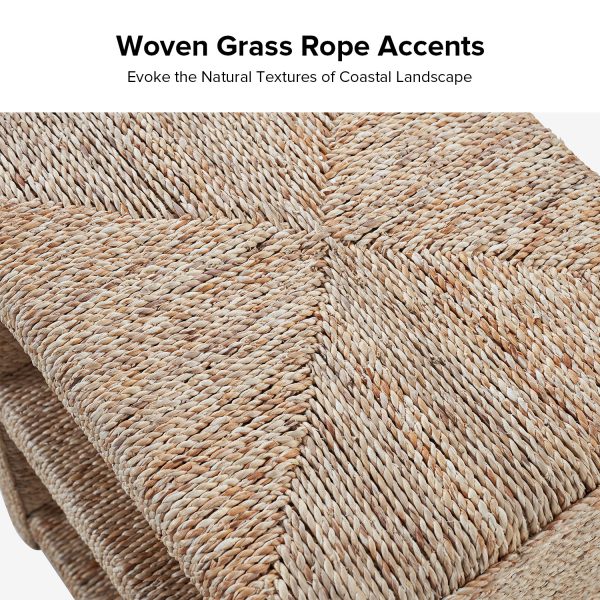Alonzo Natural Coastal Grass Rope 2 Shelf Side Table 2
