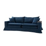 Alphonse Slipcovered Versatile Sofa with Solid Wood Cup Holder