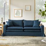 Alphonse Slipcovered Versatile Sofa with Solid Wood Cup Holder