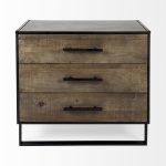 Alvin 34.5L x 21.5W x 30.0H Wood W/Metal Framing Accent Cabinet