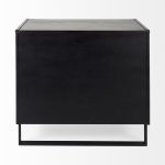 Alvin 34.5L x 21.5W x 30.0H Wood W/Metal Framing Accent Cabinet