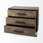 Alvin 34.5L x 21.5W x 30.0H Wood W/Metal Framing Accent Cabinet