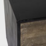 Alvin 34.5L x 21.5W x 30.0H Wood W/Metal Framing Accent Cabinet