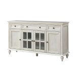 Alvise White 3-Drawer Solid Wood 58-Inch Storage Sideboard 7 Alvise White 3-Drawer Solid Wood 58-Inch Storage Sideboard
