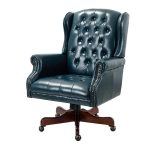 Amadeo Turquoise Faux Leather Tufted Wingback Swivel Executive Chair 7 Amadeo Turquoise Faux Leather Tufted Wingback Swivel Executive Chair
