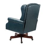 Amadeo Turquoise Faux Leather Tufted Wingback Swivel Executive Chair 8 Amadeo Turquoise Faux Leather Tufted Wingback Swivel Executive Chair