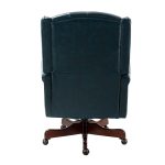 Amadeo Turquoise Faux Leather Tufted Wingback Swivel Executive Chair 9 Amadeo Turquoise Faux Leather Tufted Wingback Swivel Executive Chair