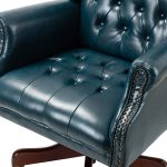 Amadeo Turquoise Faux Leather Tufted Wingback Swivel Executive Chair 10 Amadeo Turquoise Faux Leather Tufted Wingback Swivel Executive Chair