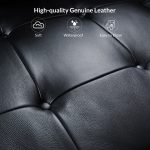 Amando Black Genuine Leather Mid-Century Modern Modular Sectional 9 Amando Black Genuine Leather Mid-Century Modern Modular Sectional