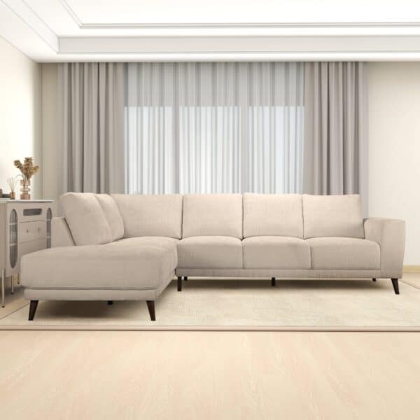 AmaraLeftSectionalCreamFabricSofa 3
