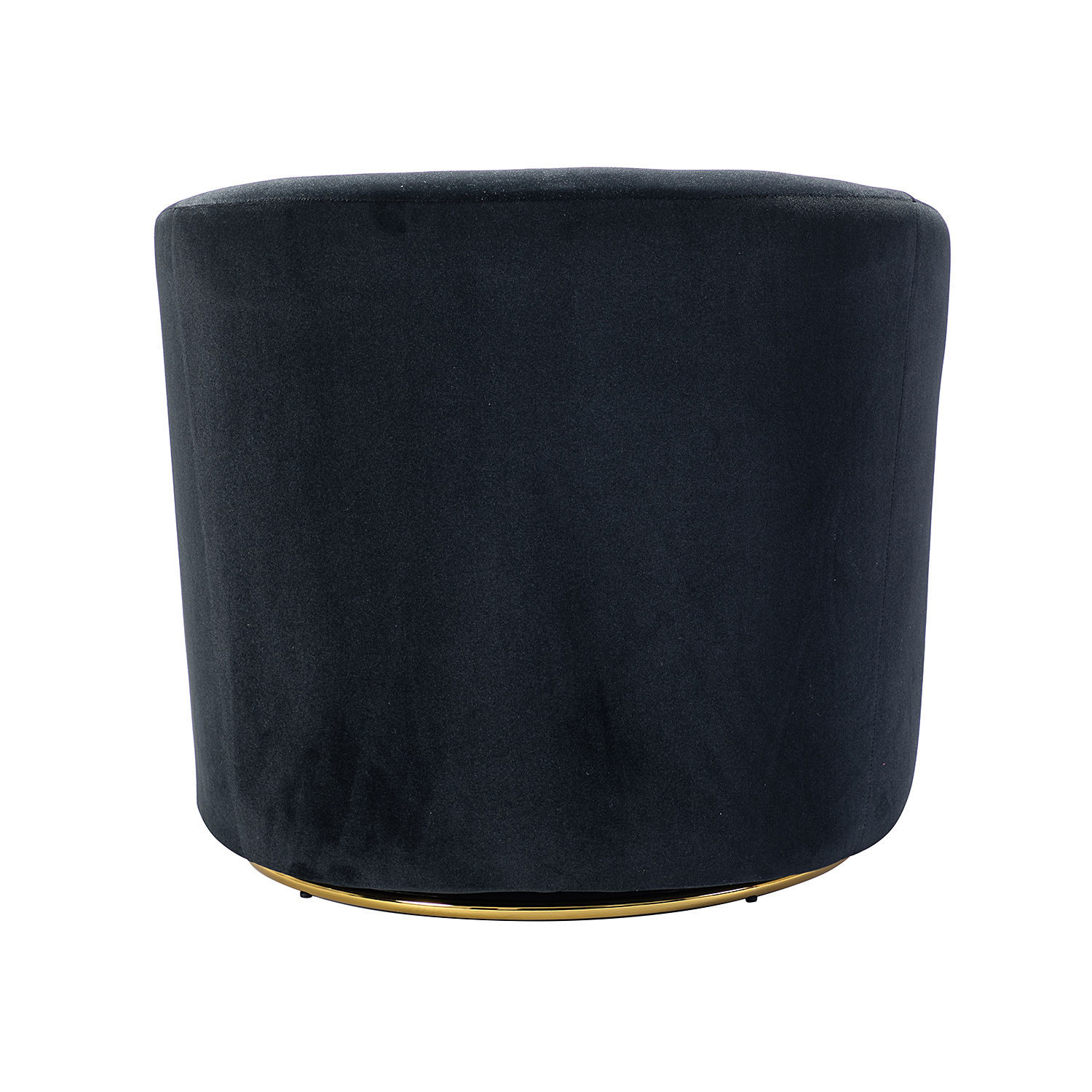 Amarante Black Velvet Gold Swivel Accent Chair 4 Amarante Black Velvet Gold Swivel Accent Chair - Image 4
