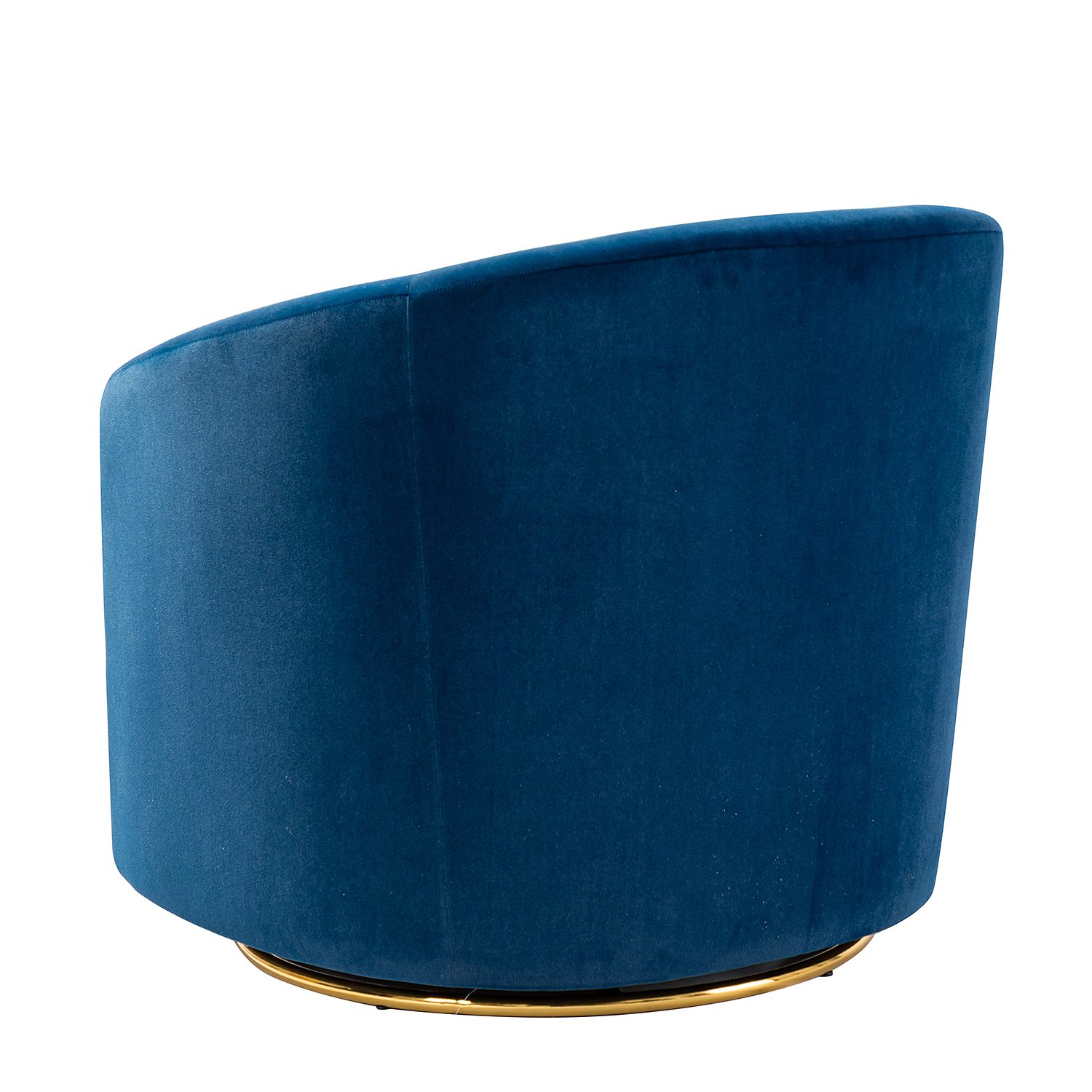 Amarante Navy Velvet Gold Swivel Accent Chair 3 Amarante Navy Velvet Gold Swivel Accent Chair - Image 3