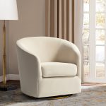 Amarante Tan Velvet Gold Swivel Barrel Accent Chair 6 Amarante Tan Velvet Gold Swivel Barrel Accent Chair
