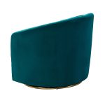 Amarante Teal Velvet Gold Base Swivel Accent Chair 8 Amarante Teal Velvet Gold Base Swivel Accent Chair