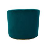 Amarante Teal Velvet Gold Base Swivel Accent Chair 9 Amarante Teal Velvet Gold Base Swivel Accent Chair
