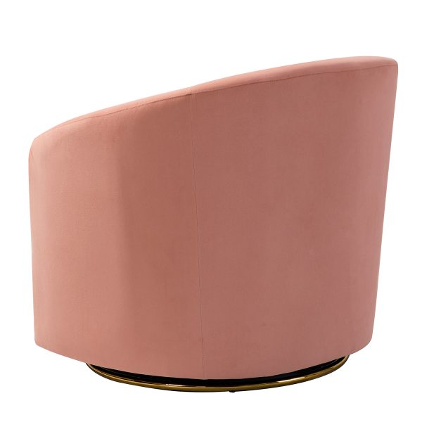 Amarante Velvet Gold Base Swivel Accent Chair 2
