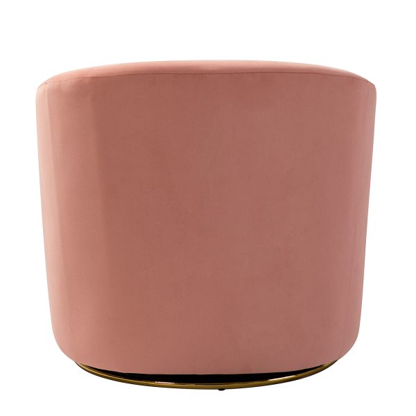 Amarante Velvet Gold Base Swivel Accent Chair 3