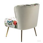 Amata Ivory Velvet Tufted Accent Chair with Gold Legs 8 Amata Ivory Velvet Tufted Accent Chair with Gold Legs