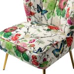 Amata Ivory Velvet Tufted Accent Chair with Gold Legs 10 Amata Ivory Velvet Tufted Accent Chair with Gold Legs