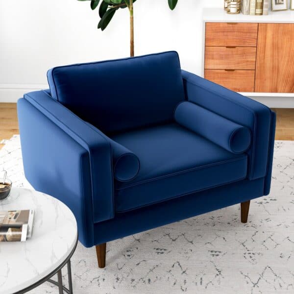 AmberLoungeChair NavyBlueVelvet 3