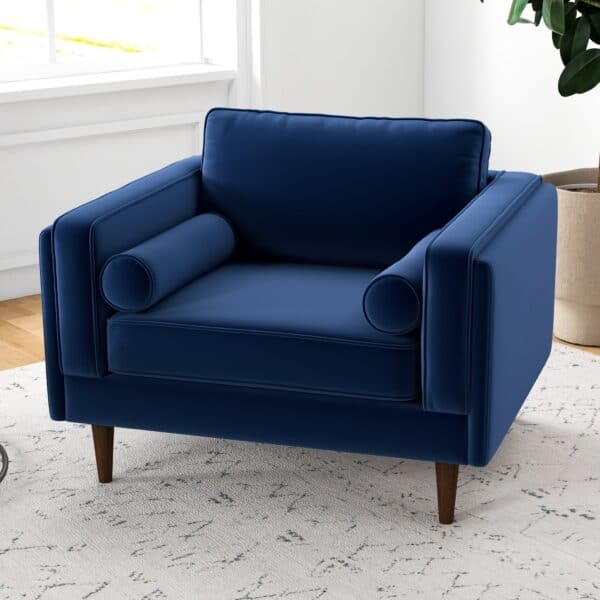 AmberLoungeChair NavyBlueVelvet 4