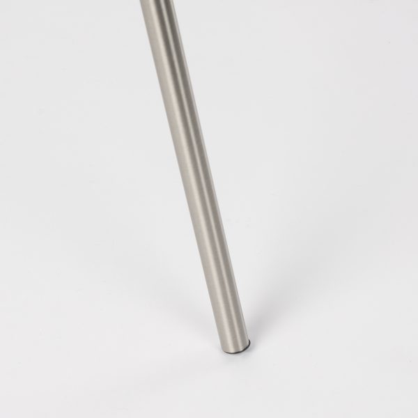 Ambrose 20.0L x 20.0W x 61.8H Silver Metal WBeige Fabric Shade Floor Lamp 7