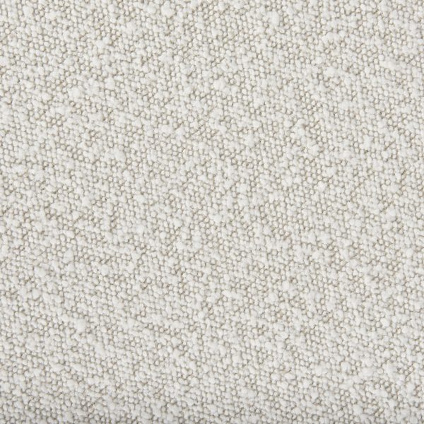 Amelia Cream Boucle WBlack Metal Upholstered Pouf 3