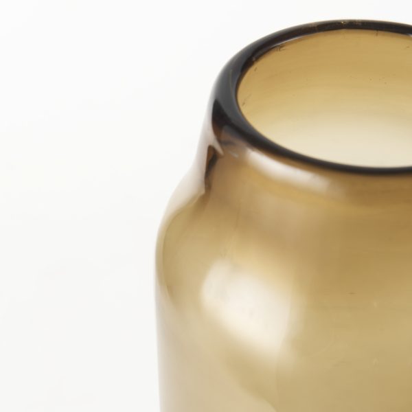 Amrita 4.8L x 4.8W x 16.0H Golden Brown Glass Vase 6