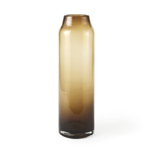 Amrita 4.8L x 4.8W x 16.0H Golden Brown Glass Vase