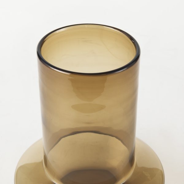 Amrita 8.3L x 8.3W x 9.7H Golden Brown Glass Vase 5