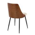 Anabelle Contemporary Black Metal and Cream Chairs (Set of 2) 15 Anabelle Contemporary Black Metal and Cream Chairs (Set of 2)