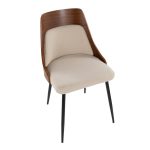 Anabelle Contemporary Black Metal and Cream Chairs (Set of 2) 18 Anabelle Contemporary Black Metal and Cream Chairs (Set of 2)