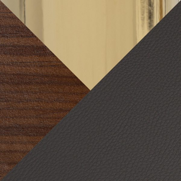Anabelle Contemporary Brown Faux Leather Accent Chairs Set of 2 9