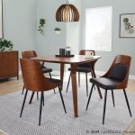 Anabelle Contemporary Brown Faux Leather Dining Chairs (Set of 2)