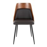 Anabelle Contemporary Brown Faux Leather Dining Chairs (Set of 2)