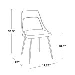 Anabelle Contemporary Chrome, Walnut, and Cream Dining Chairs (Set of 2) 19 Anabelle Contemporary Chrome, Walnut, and Cream Dining Chairs (Set of 2)