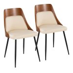 Anabelle Contemporary Cream Faux Leather Dining Chairs (Set of 2) (Set of 2) 12 Anabelle Contemporary Cream Faux Leather Dining Chairs (Set of 2) (Set of 2)