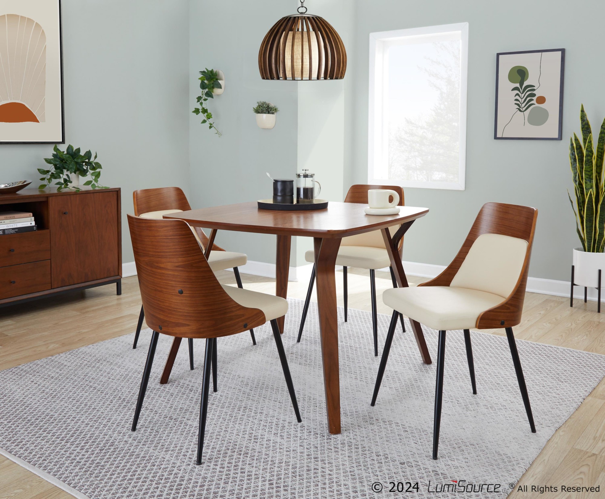 Anabelle Contemporary Cream Faux Leather Dining Chairs (Set of 2) (Set of 2) 1 Anabelle Contemporary Cream Faux Leather Dining Chairs (Set of 2) (Set of 2)