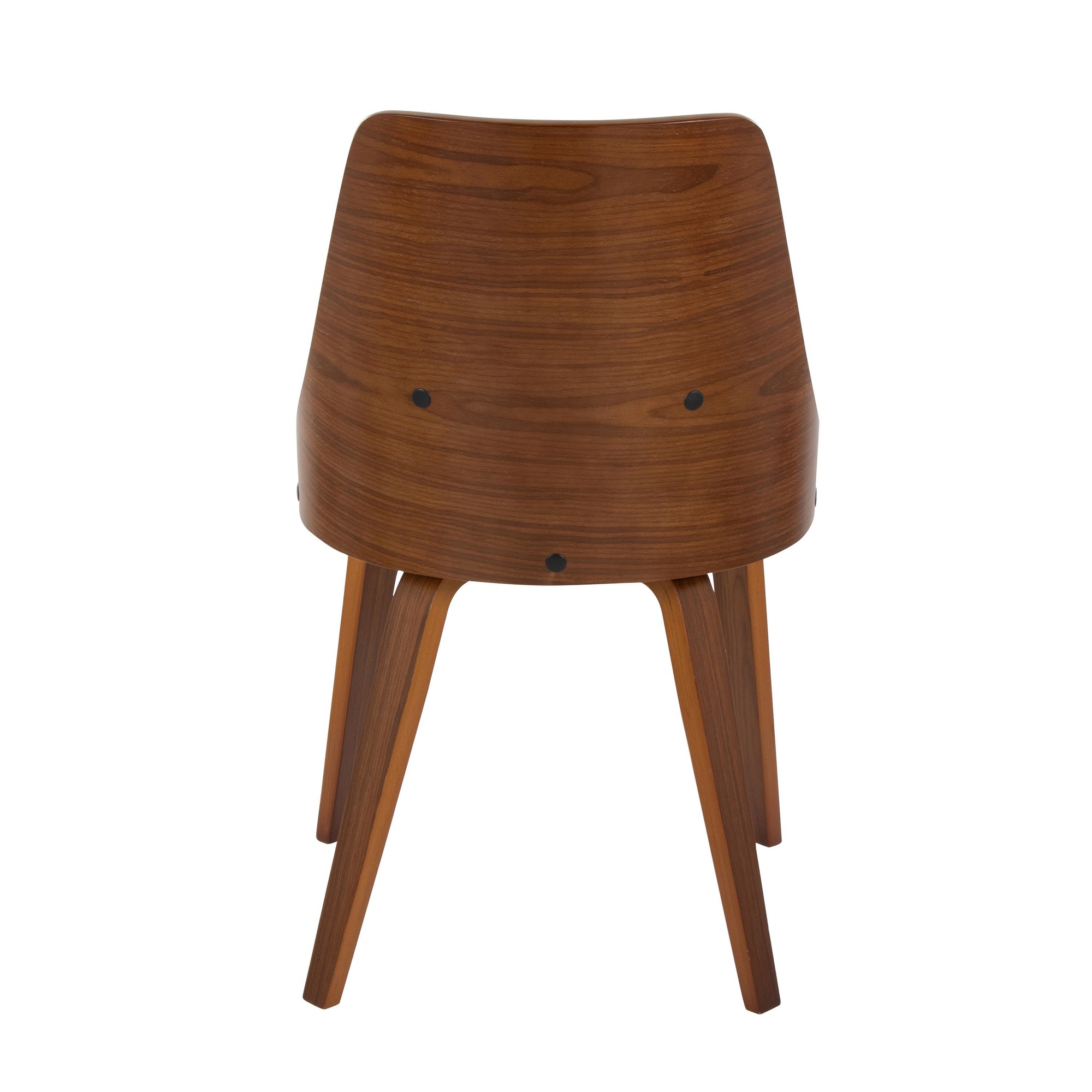 Anabelle Cream Fabric Walnut Wood Mid-Century Modern Accent Chairs (Set of 2) 6 Anabelle Cream Fabric Walnut Wood Mid-Century Modern Accent Chairs (Set of 2) - Image 6