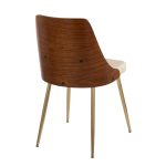 Anabelle Cream Faux Leather Contemporary Dining Chairs (Set of 2)